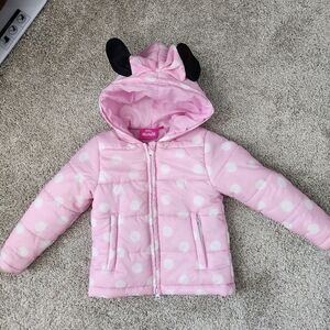 Disney Pink and White Polka Dot Jacket with Black Ears